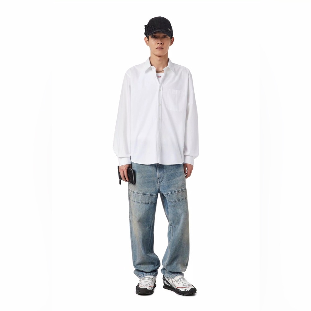 Diesel Mens White Collar Shirt XXL S-Umbe-D